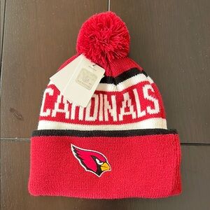 NEW Red Cardinals Beanie with Pom for women